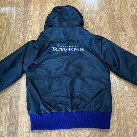 Baltimore Ravens NFL Pro Line Black Satin Jacket - Picture 9 of 11